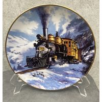 Декоративная тарелка Franklin Mint  WINTER ON MARSHALL PASS Англия 20.5 см