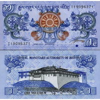 Бутан  1 нгултрум  2013 год  UNC