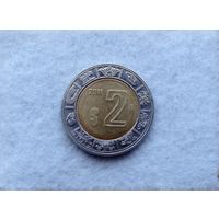 Werty71  Мексика 2 песо 2011 биметалл блеск