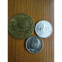 Косто Рико 50 колонов 2012, Литва 1 цент 1991, Бельгия 1 франк 1994 -46