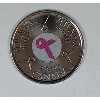 Канада 25 центов 2006 Розовая ленточка - Борьба с раком молочной железы