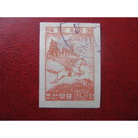 Северная Корея 1959 159? (не совпадает цвет с каталогом?) беззубцовая (более редкая) с окошком