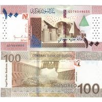 Судан 100 фунтов  2019 год  UNC