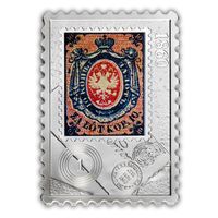 Ниуэ 1 доллар 2013г. "Первая Польская почтовая марка - 10 копеек 1860 года". Монета в капсуле; подарочном футляре; сертификат; коробка. СЕРЕБРО 28,28 гр.