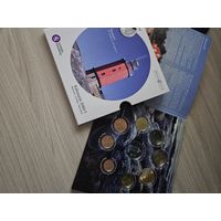 Финляндия 2010 год. 1, 2, 5, 10, 20, 50 евроцентов, 1 и 2 евро. Официальный набор монет в буклете.
