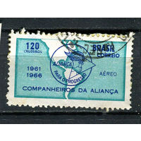 Бразилия - 1966 - Союз ради прогресса - (есть тонкое место) - [Mi. 1102] - полная серия - 1 марка. Гашеная.  (Лот 35CG)