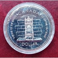 Серебро 0,500! Канада 1 доллар, 1977 25 лет вступлению на престол Королевы Елизаветы II