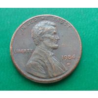 1 цент США 1984 г.в. D