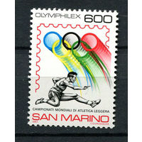 Сан-Марино - 1987 - Чемпионат мира по легкой атлетике и международная филателистическая выставка OLYMPHILEX 87 - [Mi. 1374] - полная серия - 1 марка. MNH.