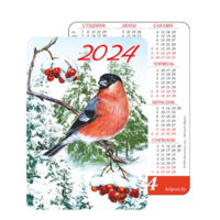 Карманный календарик. Снегирь. 2024 год