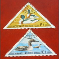 Монголия. Птицы. ( 2 марки ) 1973 года. 8-4.