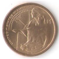 1 доллар США 2014 год  Сакагавея Гостеприимство индейцев двор D _состояние аUNC/UNC