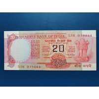 Индия 20 рупий 1975-1990г unc (степлер) пресс