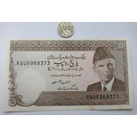 Werty71 Пакистан 5 рупий 1983 - 1984 UNC банкнота пятна