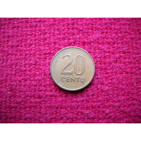 Литва 20 центов 1991 г.