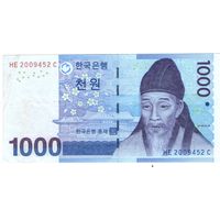 Южная Корея 1000 вон 2007  год   Серия НА