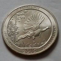 25 центов, квотер США, лес Кисатчи (штат Луизиана), P D