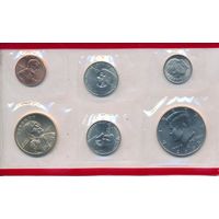 Годовой набор монет США 2005 г. с одним долларом Сакагавея "Парящий орел" двор D (1; 10; 25; 50 центов + 1 доллар) _UNC