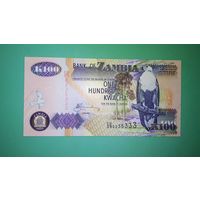 Банкнота 100 квачей Замбия 2003  г.