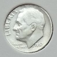 США 10 центов (1 дайм) 1952 г. D. В холдере