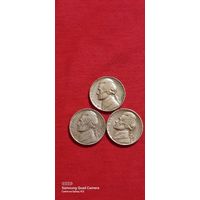 США, 5 центов 1964 (D), 1983, 1987 (D).