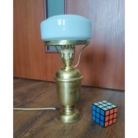Лампа настольная светильник старинный латунь бронза