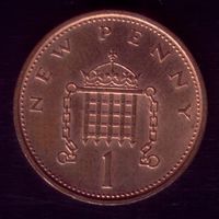 1 пенни 1971 год Великобритания
