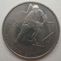 Канада 25 центов 2007 г. XXI зимние Олимпийские Игры. Ванкувер 2010. Хоккей