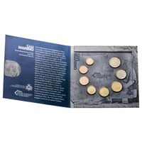 Сан-Марино 2012 год. 1, 2, 5, 10, 20, 50 евроцентов, 1 и 2 Евро. Официальный набор монет Евро в буклете (8 монет)