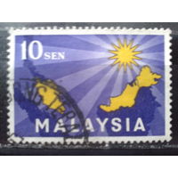 Малайзия 1963 Карта страны