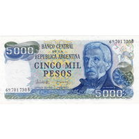 Аргентина, 5 тыс. песо обр. 1976-83 г. г., UNC