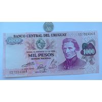 Werty71 Уругвай 1000 песо 1974 UNC банкнота
