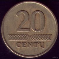 20 центов 1997 год Литва