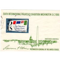 США.5 международная филателистическая выставка.Вашингтон.1966 г.Блок.