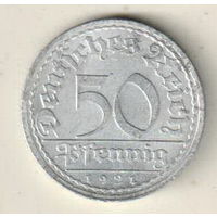 Германия 50 пфенниг 1921 А