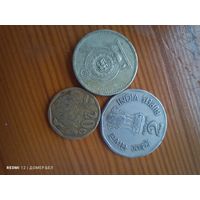 Шри ланка 5 рупий 2004, Индия 2 рупий 1995, ЮАР 20 центов 1994  -14