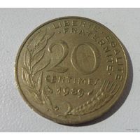 20 сантимов Франция 1989 г.в.
