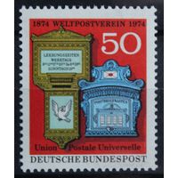 100 лет Всемирному почтовому союзу, Германия, 1974 год, 1 марка