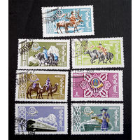 Монголия 1961  г. 40 лет монгольской почте, 7 марок #0003-Л1P1