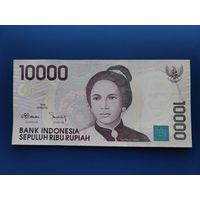 Индонезия 10 000 рупий 1998г unc, пресс