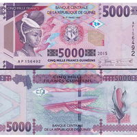 Гвинея 5000 франков 2022  год UNC