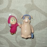 Игрушки из Киндера, Маша и медведь, свинка из мультфильма про Машу и медведя