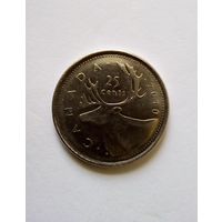 Канада 25 центов 2010 г