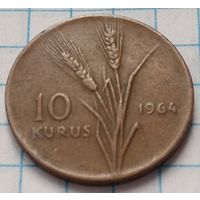 Турция 10 курушей, 1964      ( 2-6-2 )