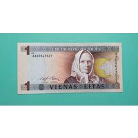 Банкнота 1 лит Литва 1994 г.