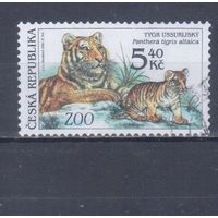 [716] Чехия 2001. Фауна зоопарка.Тигр. Гашеная марка.