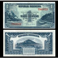 Индонезия 1 рупия образца 1951 года UNC p38 см описание