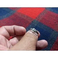 Серебрянный старинный перстень в виде ремня с пряжкой