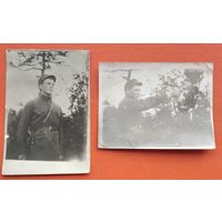 Два фото военного на стрельбах из пистолета. Цена за оба