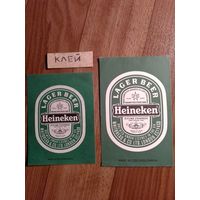 Спичечные этикетки Пиво Heineken. ЧССР кабинетки
